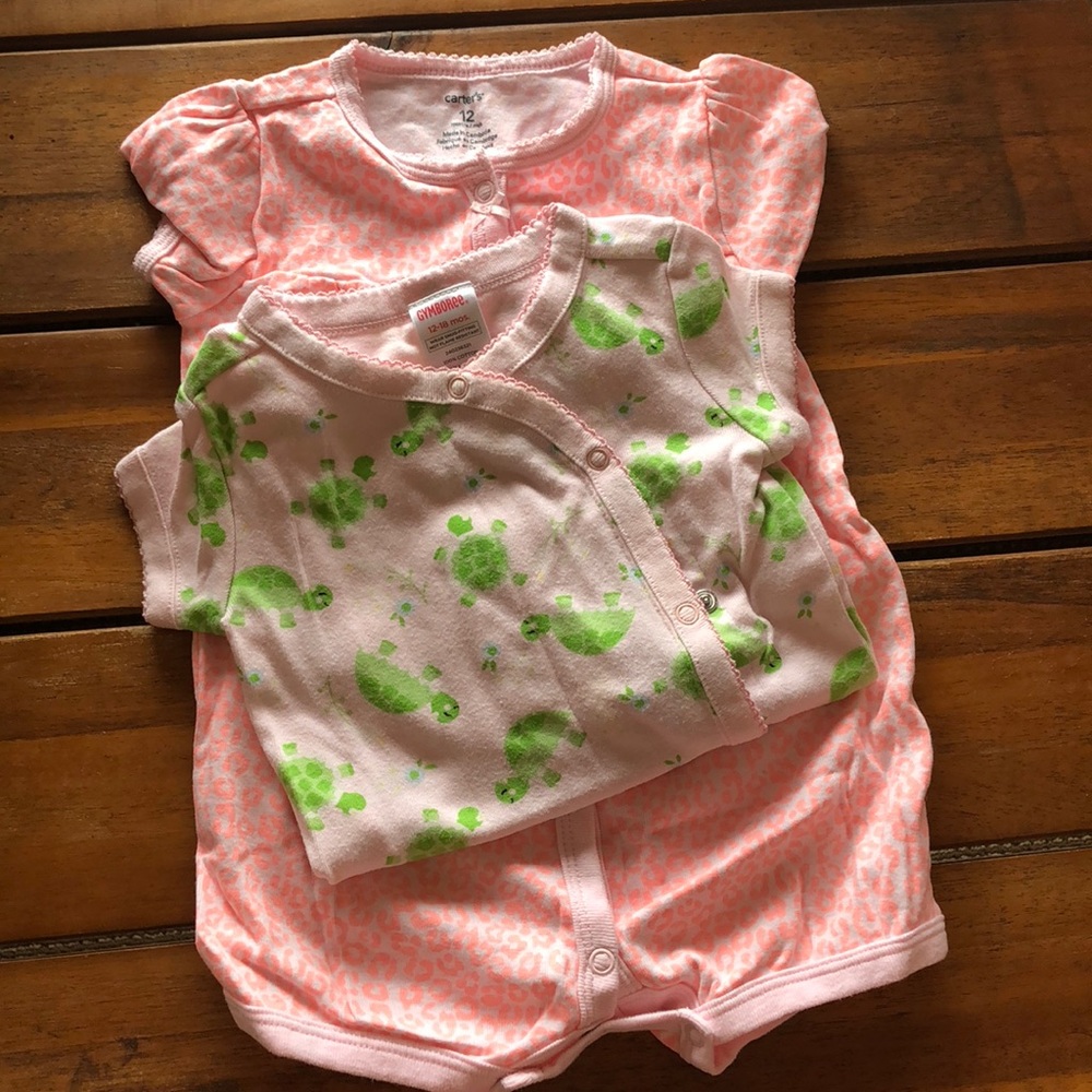 2 shorts rompers. 12 month